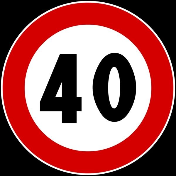 Segnale disco d.60 limite di velocita’ 40km/h