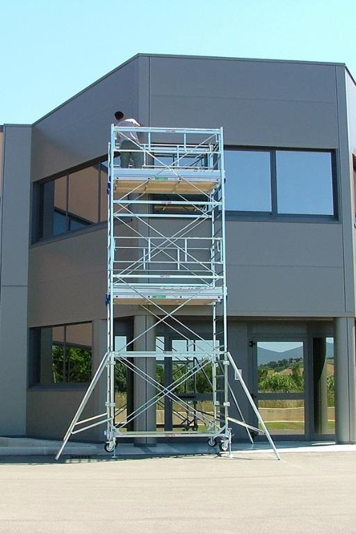 Torre mobile trabattello system 120×200 h. 11,00mt en1004 senza ancoraggio