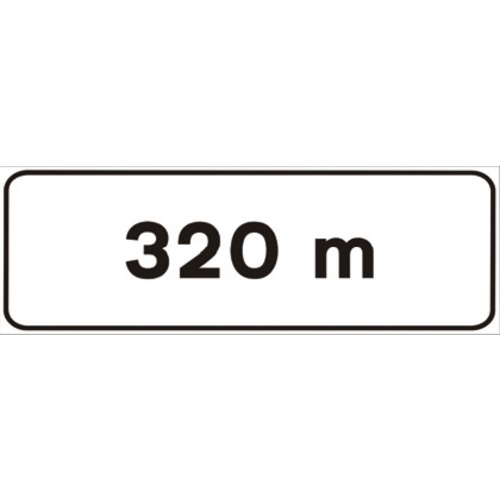 Pannello integrativo di distanza dimensione 25-50/80 modello ii 1/a art.83 classe 1